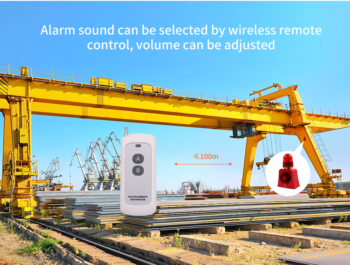 audible and visual alarm