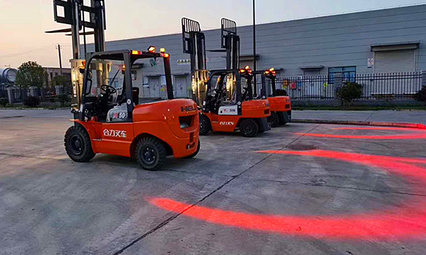 high-light forklift truck heavy machinery safety warning U-shape